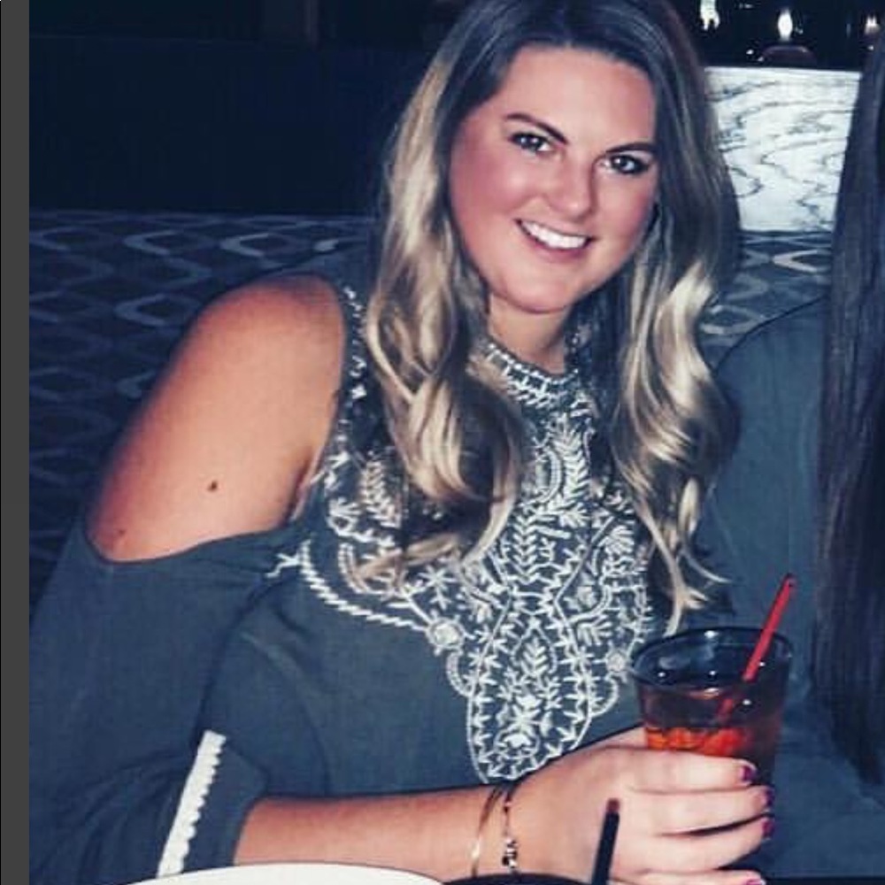 Off shoulder olive green top